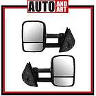 New Pair Set Telescopic Manual Mirror Assembly 2007 2011 Chevy GMC 