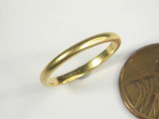 VINTAGE IRISH 22K GOLD SLIM WEDDING BAND RING c1946 DUBLIN NO RESERVE 