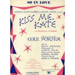  So In Love Vintage 1948 Sheet Music from Kiss Me Kate by 