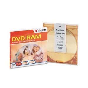 DVD RAM 4.7GB 3X Single Sided Rewritable Blank Media Discs W/ Type 4 