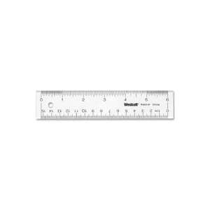 through Ruler 6 Length 1 Width   1/16 Graduations   Imperial, Metric 