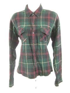 POLO SPORT Green Red Flannel Shirt Size Medium  