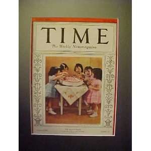 The Dionne Quintuplets May 31, 1937 Time Magazine Professionally 