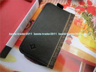 Luxury PU Leather Book Wallet Cover Case For iPhone 4 4S + film 