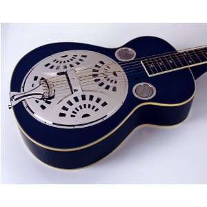   BLUE BEAUTY SQUARE NECK RESONATOR DOBRO GUITAR Musical Instruments