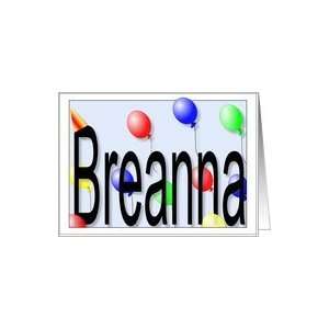    Breannas Birthday Invitation, Party Balloons Card: Toys & Games