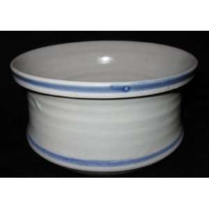  Blue Trimmed Gray Pottery Bowl 