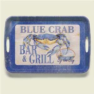  Tropical Beach Blue Crab Serving Bar & Grill Tray: Kitchen 