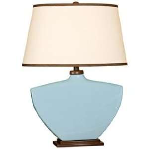  Splash Collection Sky Blue Curved Ceramic Table Lamp: Home 