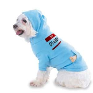HELLO my name is RUBEN Hooded (Hoody) T Shirt with pocket for your Dog 