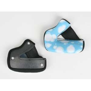  Icon Sky Blue/White Cheek Pads for Icon Helmets 01340569 