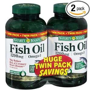  Natures Bounty Fish Oil 1200mg Softgels   180 Ct. Bottles 