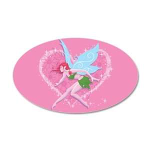  22x14 Oval Wall Vinyl Sticker Fairy Princess Love 