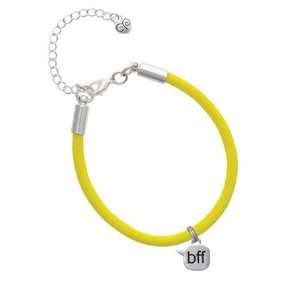 bff   Best Friends Forever   Text Chat Charm on a Yellow Malibu Charm 