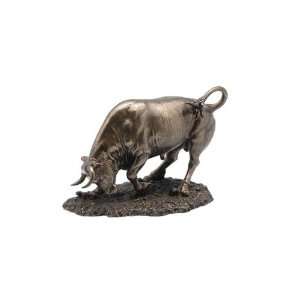   Animal Figure Charging Bull Collectible Display