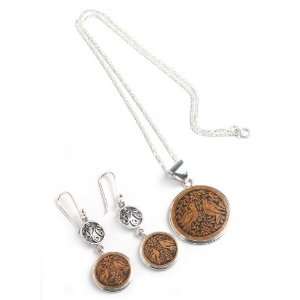 Mate gourd jewelry set, Love and Peace