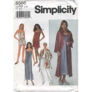  Simplicity Pattern 8666 Slip or Nightgown Size BB (L, XL 