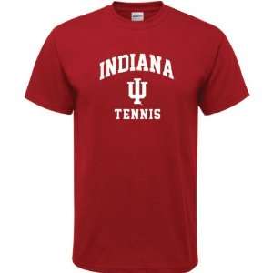   Indiana Hoosiers Cardinal Red Tennis Arch T Shirt: Sports & Outdoors