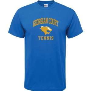   Georgian Court Lions Royal Blue Tennis Arch T Shirt: Sports & Outdoors