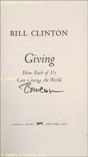 WILLIAM J. BILL CLINTON   BOOK SIGNED  