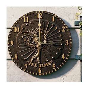  12 Diameter Golfer Clock, French Bronze