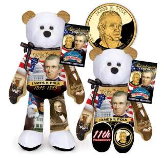 James K Polk President Dollar coin bear #11 in Series  