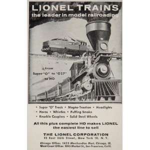  1961 Ad Lionel Train Model Railroading Toy Steam Engine 
