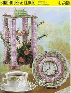 Birdhouse & Clock, Annies plastic canvas patterns  