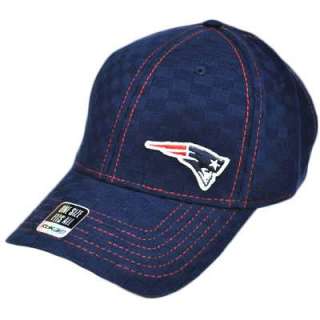 NFL Reebok Flex Fit Navy Blue New England Patriots Weave Knit Pattern 