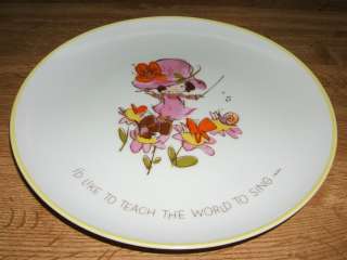 Mopsie Plate~Id Like To Teach The World To Sing  