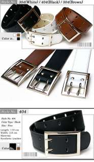 Mens 4 season Casual Leather BLACK Belt 404  