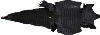 Genuine Crocodile Belly Skin Black Caiman Hide  