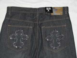 BROOKLYN XPRESS New Mens Black Denim Jeans Size 36 NWT  