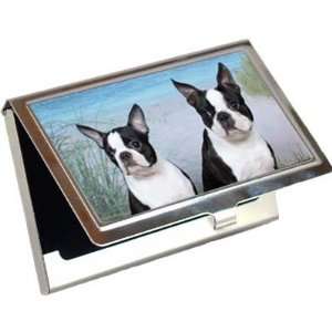  Boston Terrier Business Card / Credit Card Case: Office 