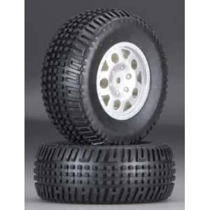  Team Associated Tire/Wheel Set   SC10 Rear Silver: Toys 