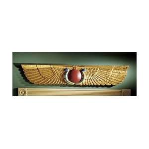  Egyptian Temple Sun Disk wings Sculptural Wall Hanging 