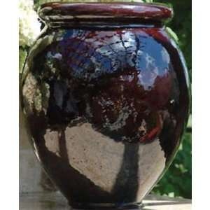  Alfresco Home Anello Jar Planter   Cognac: Patio, Lawn 