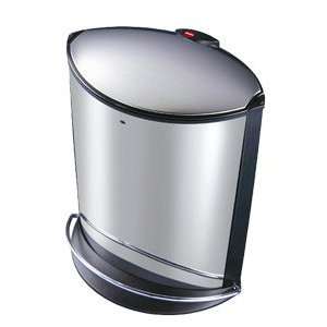  ELLIPSE Hailo Step Trash Can Stainless Steel (Shiny 