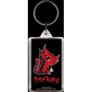 Red Devil Bad Kitty Keychain by Bored Inc.:  Sports 