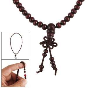  Buddhist Prayer 5mm Brown Sandalwood Beads Necklace 