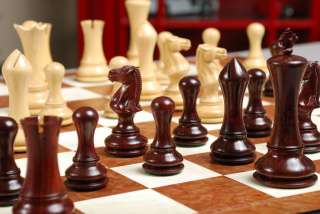 the empire chess set boxwood blood rosewood on elm burl superior 