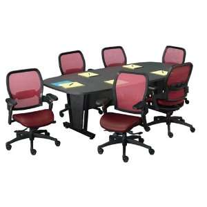  OFM Conference Table with 6 Mesh Midback Chairs with 