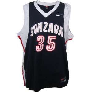  Nike Gonzaga Bulldogs #35 Navy Replica Basketball Jersey 