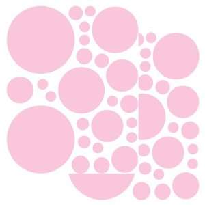  Light Pink Polka Dot Dry Rub Transfers Baby