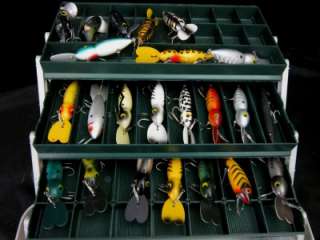 Plano Tackle Systems 35 Compartment Tackle Fishing Box w 23 Assorted 