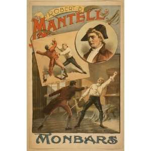  Poster Robert B. Mantell. Monbars 1887