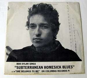 Bob Dylan   Subterranean Homesick Blues   Columbia   White Label Promo 
