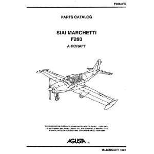  SIAI Marchetti F 260 Aircraft Parts Catalog Manual Sicuro 