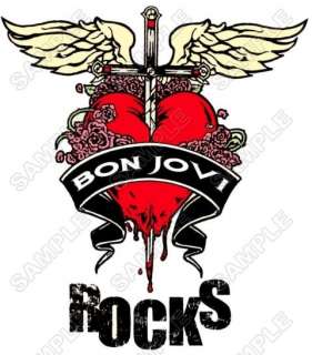 Bon Jovi T Shirt Iron on Transfer #2  