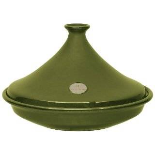 Emile Henry 3.7 Quart Tagine and Gwp Cookbook, Olive